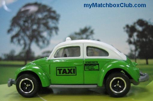 Matchbox-Volkswagen-Beetle-Taxi-Mexico, VW Taxi, Mexico Green Taxi